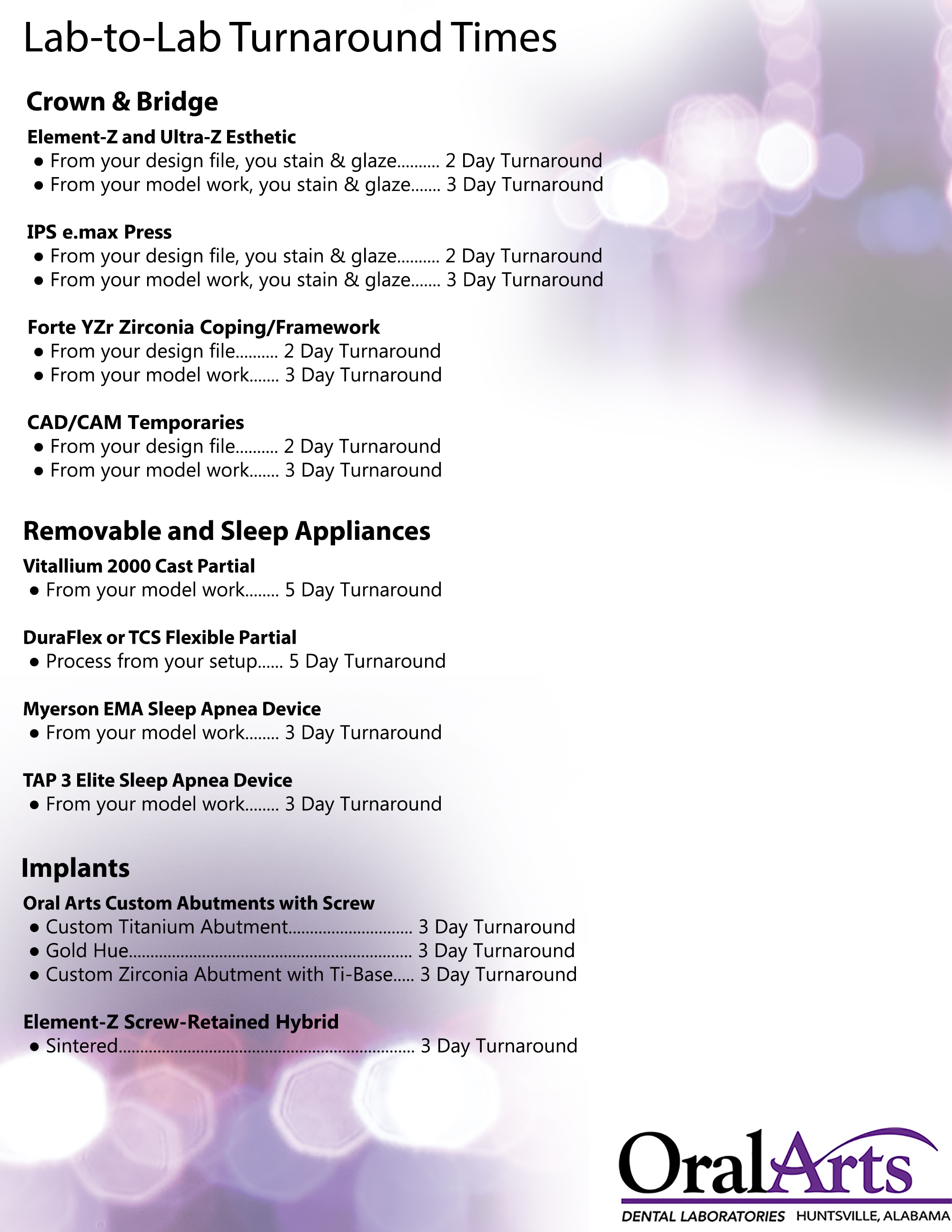 Lab-to-Lab Turnaround Times